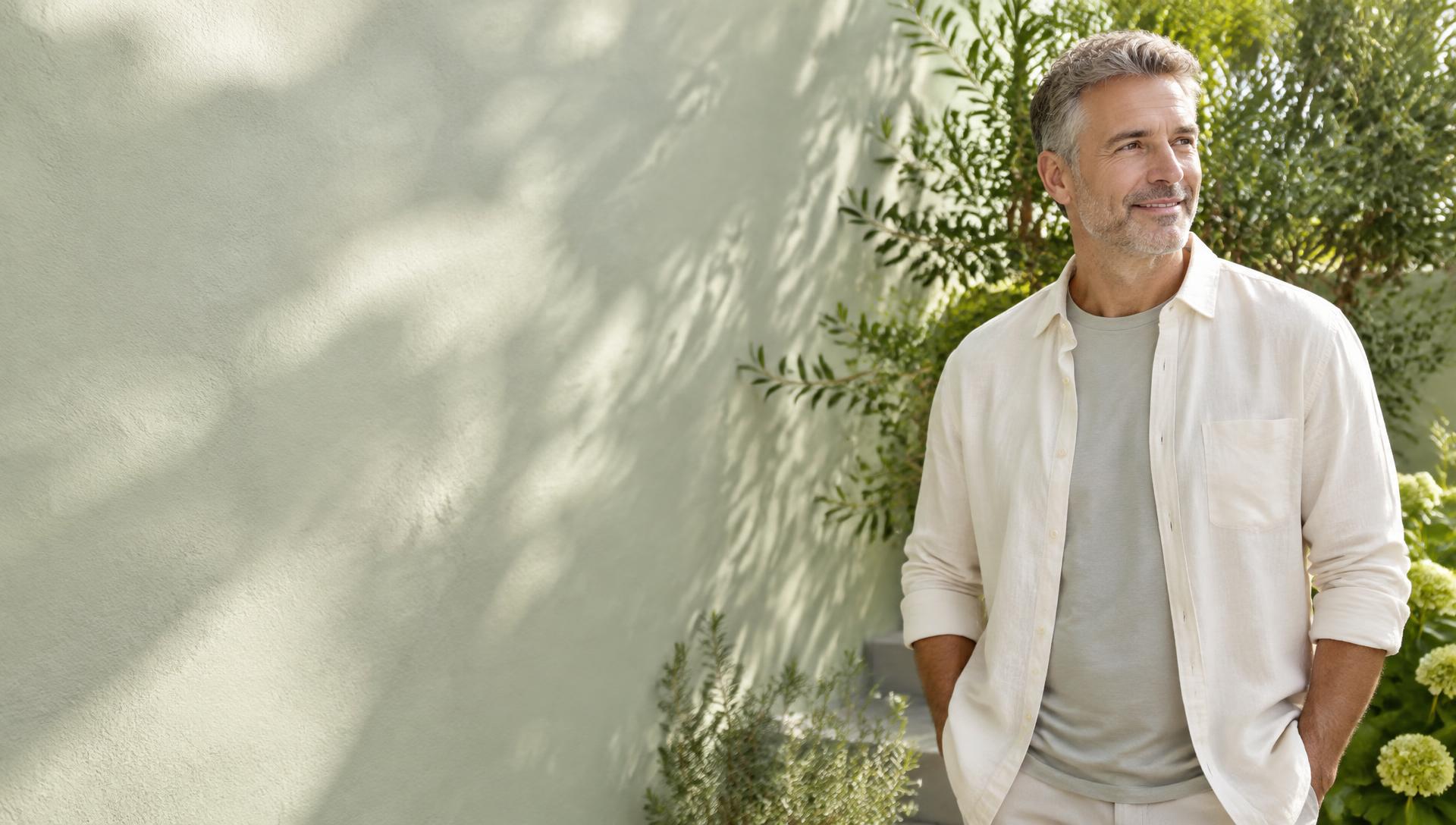 A man enjoying a quiet moment outdoors